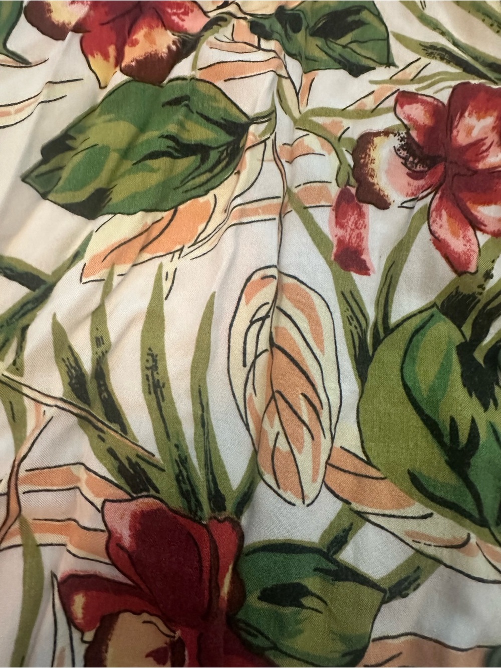 California Krush Women’s Tropical Shirt Size L 100% Rayon - Picture 3 of 5